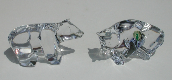 Crystal bull and bear